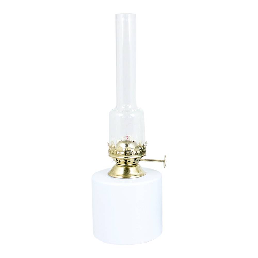 Fotogenlampa Rak Liten Plåt Vit