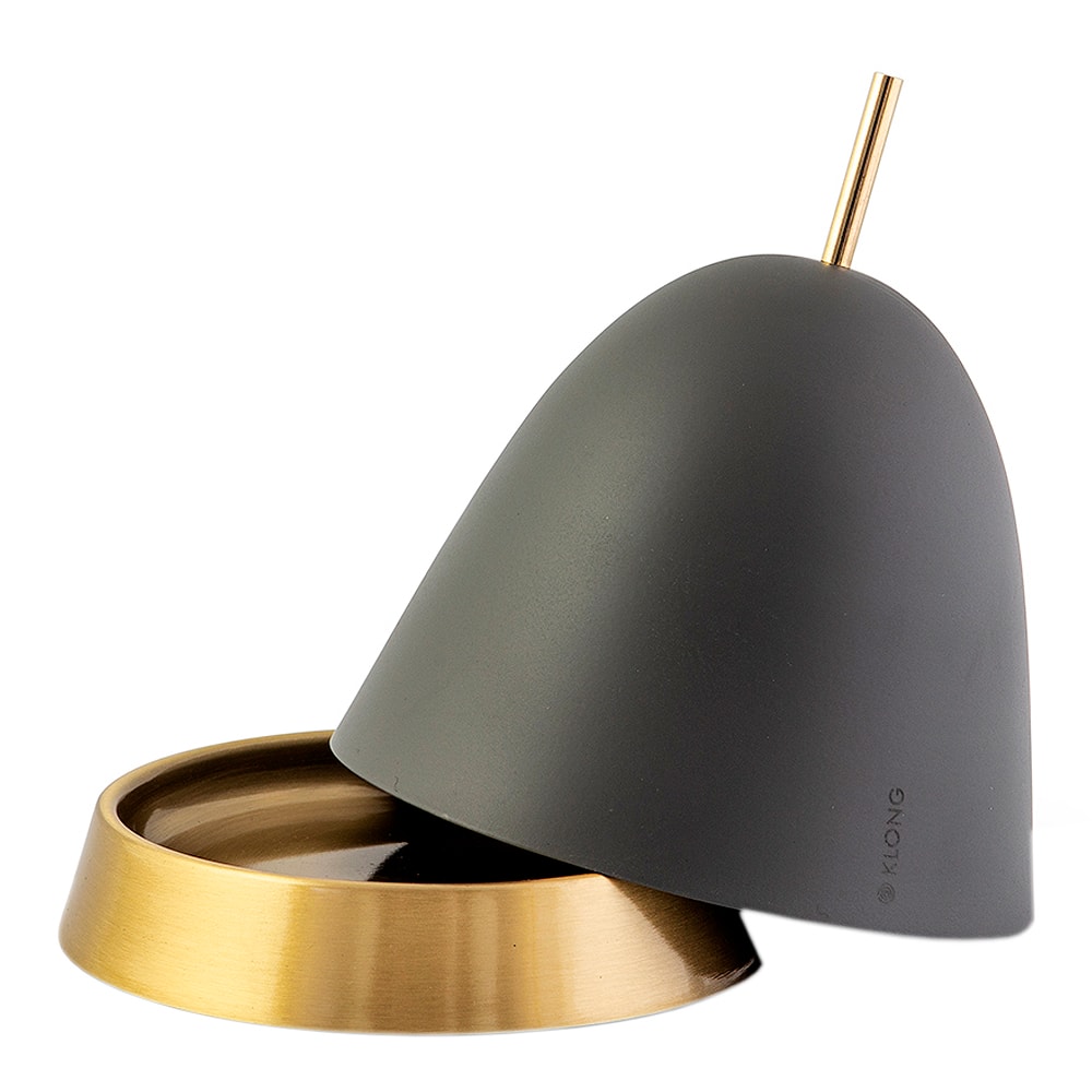 Gömma Kupa/Fat 15 cm Grå/Mässing