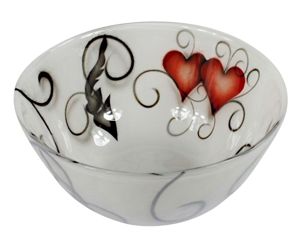 Crystal Ink Skål 25 cm Heart