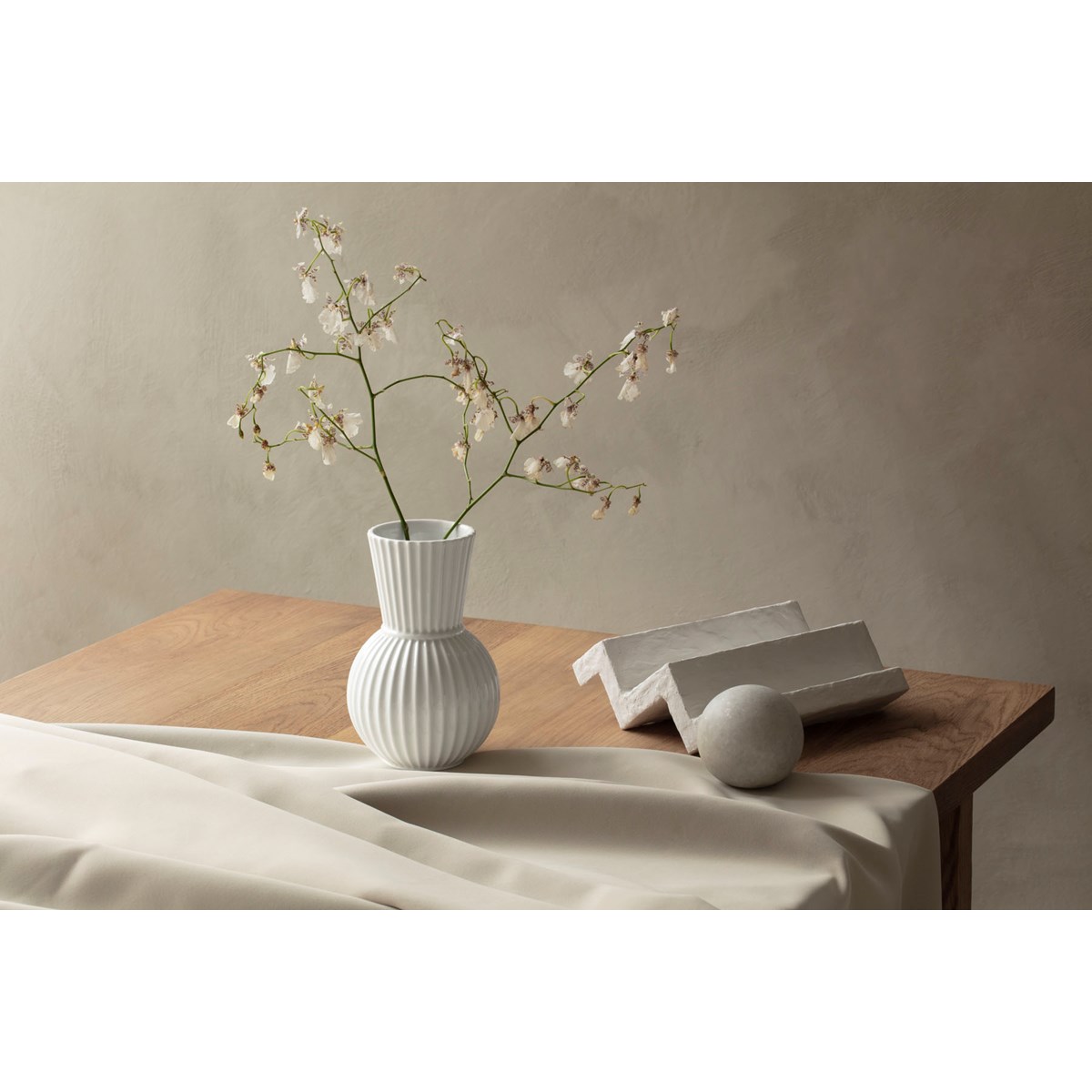 Lyngby Tura Vas 18 cm Vit