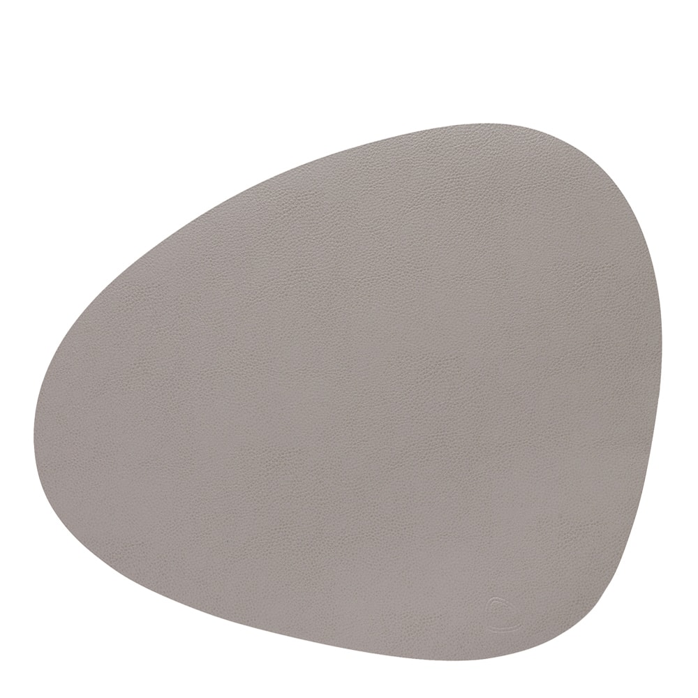 Leather Serene Curve Bordstablett L 37x44 cm Ash