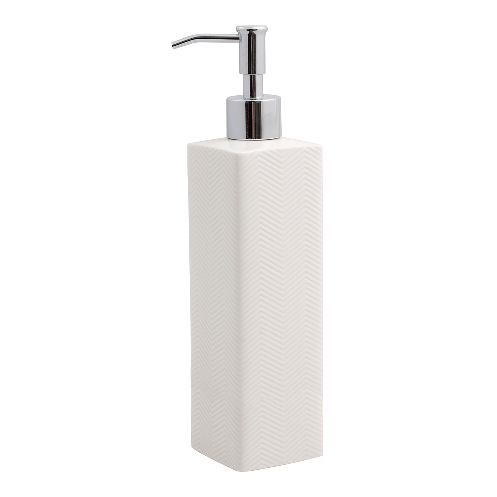 Kub Fishbone Diskmedelspump 25 cm Vit