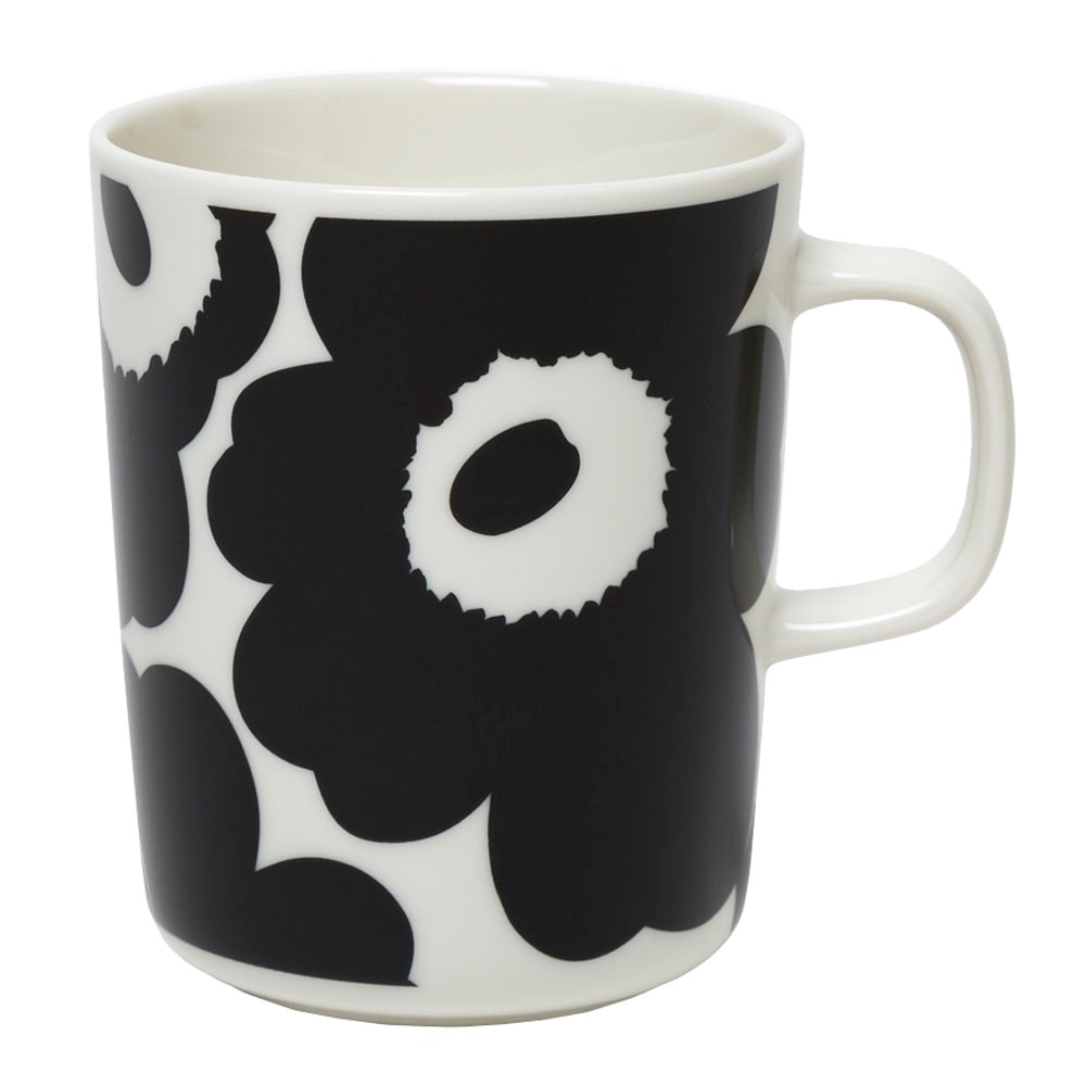 Unikko Mugg 25 cl Svart/Vit