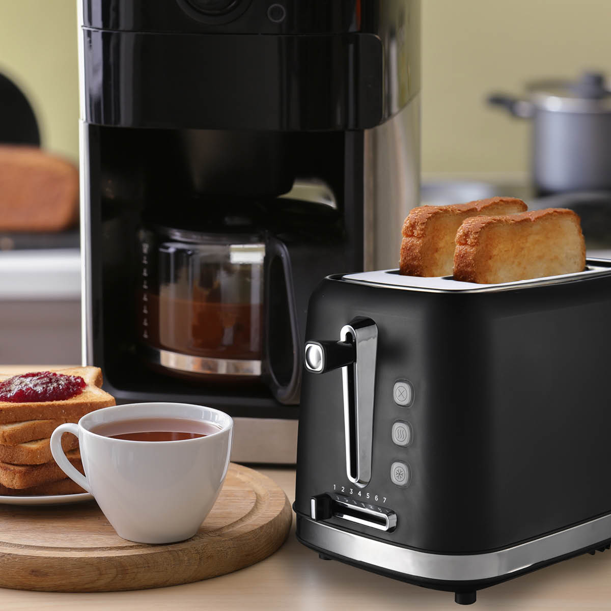 Ultimate Brödrost 2 skivor 25x19,5 cm Svart