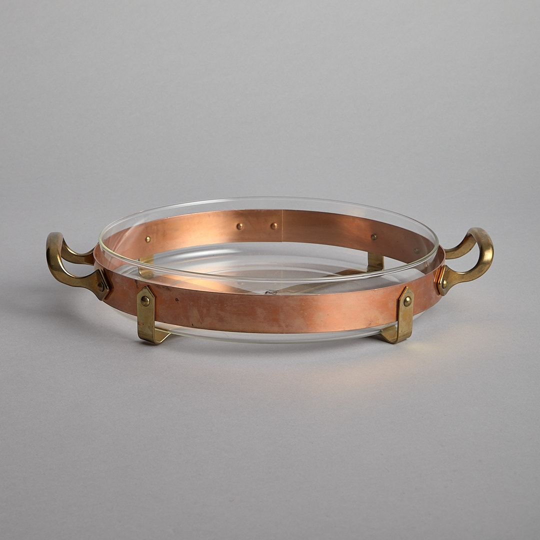 SÅLD Ugnsform med kopparhölje Pyrex