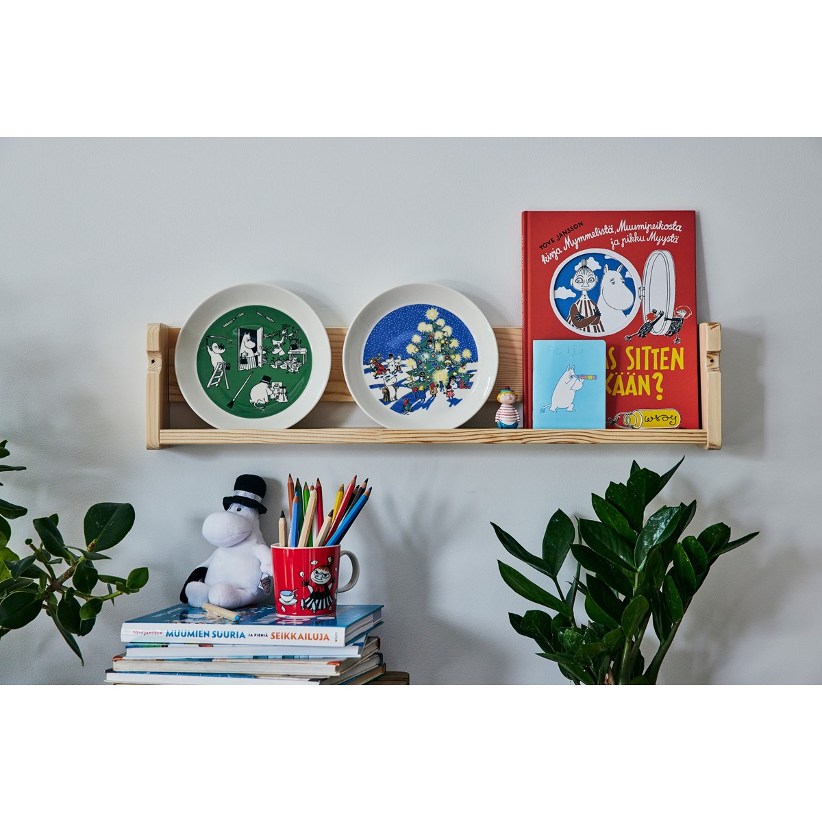 Mumin Tallrikset Teckning & Jul