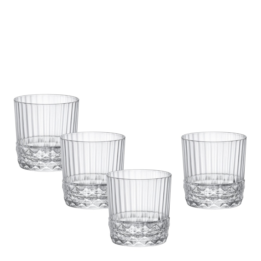 America Whiskyglas 37 cl 4-pack Klar