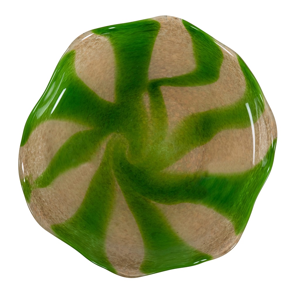 Curve Fat 29x28 cm Grön/Beige Randig