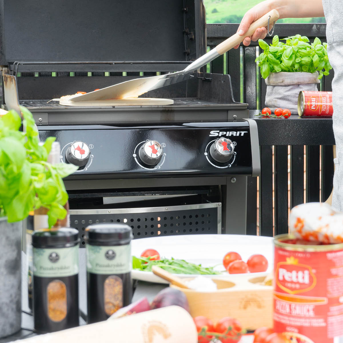 Pizzaspade Borstad Aluminium 36x31,5 cm