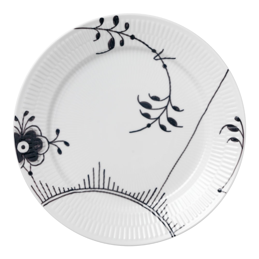 Black Fluted Mega Tallrik 27 cm dekor 2