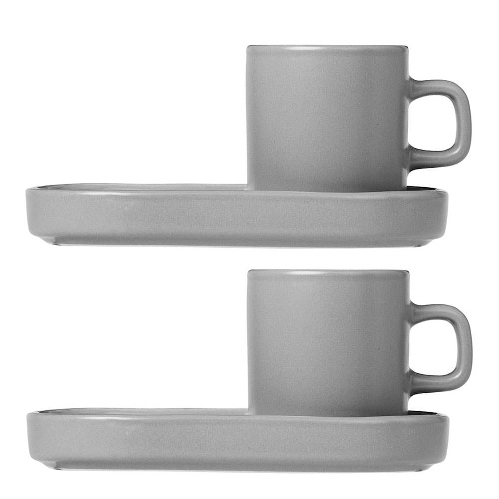 Pilar Espressokopp m/Fat 6 cm 2-pack Mirage Grey