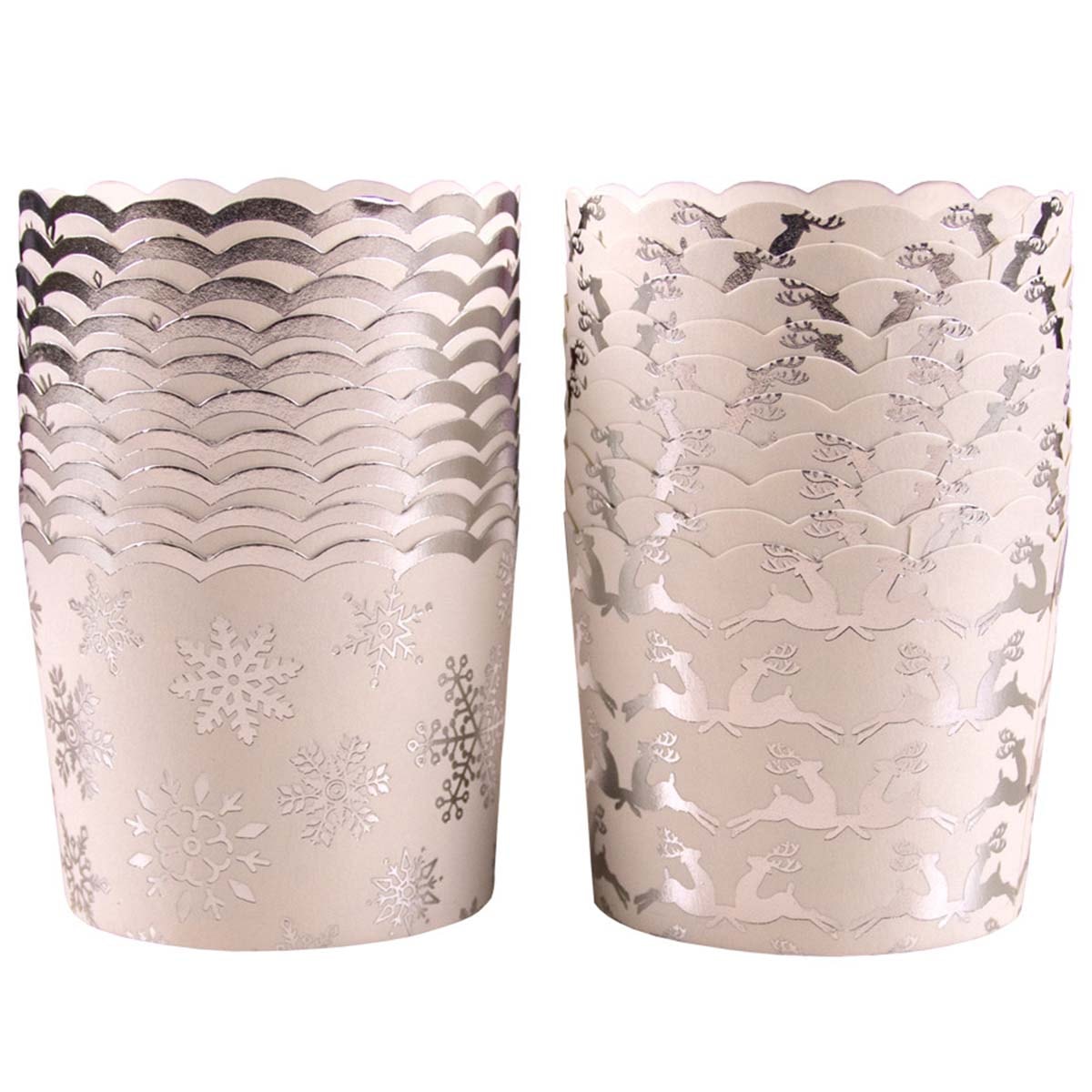 Muffinsform Julmönster 20-pack Silver/Vit