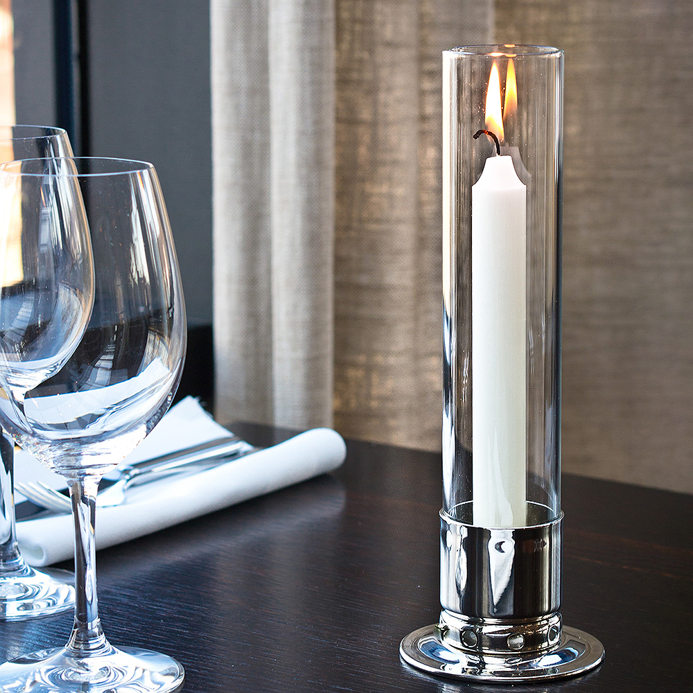 Stormljusstake 5x25 cm Förnicklad Mässing