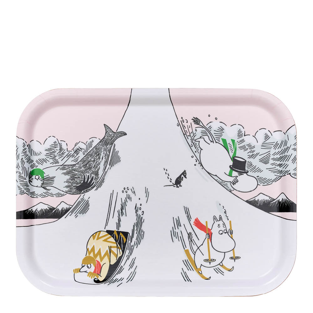 Mumin Bricka 27x20 cm Åka Kana Rosa