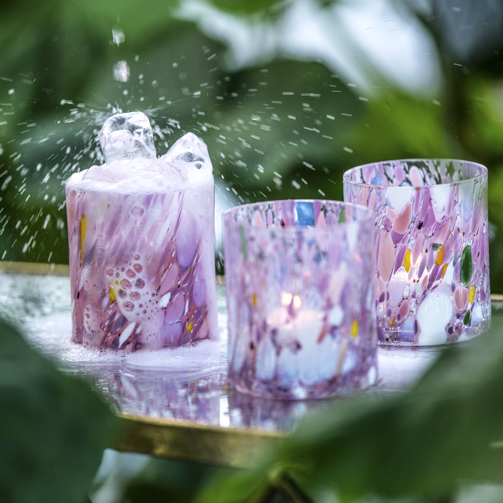 Swirl Ljuslykta 9 cm Rosa