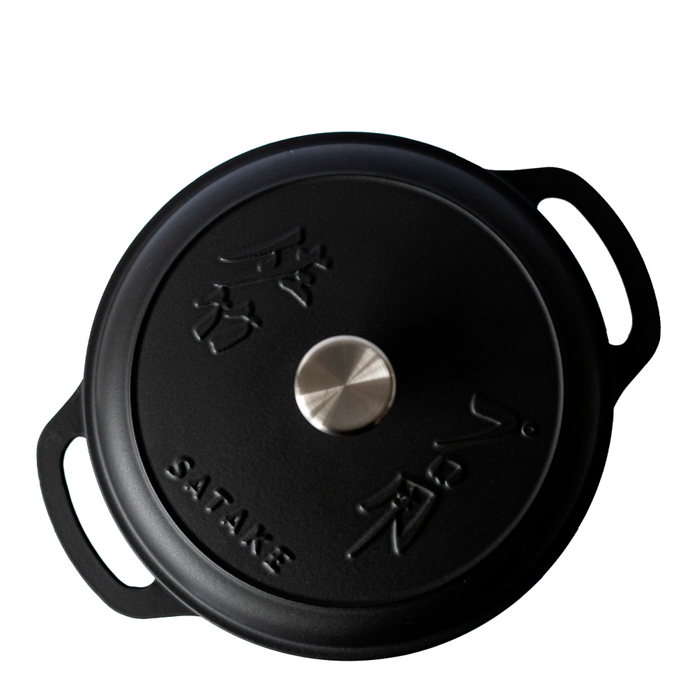 Gjutjärnsgryta mattemaljerad 6 L Mattsvart