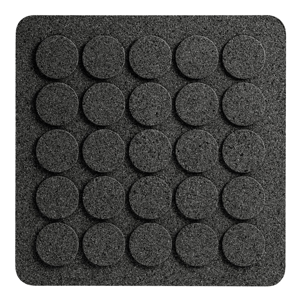 Grytunderlägg Kork 20x20 cm Svart