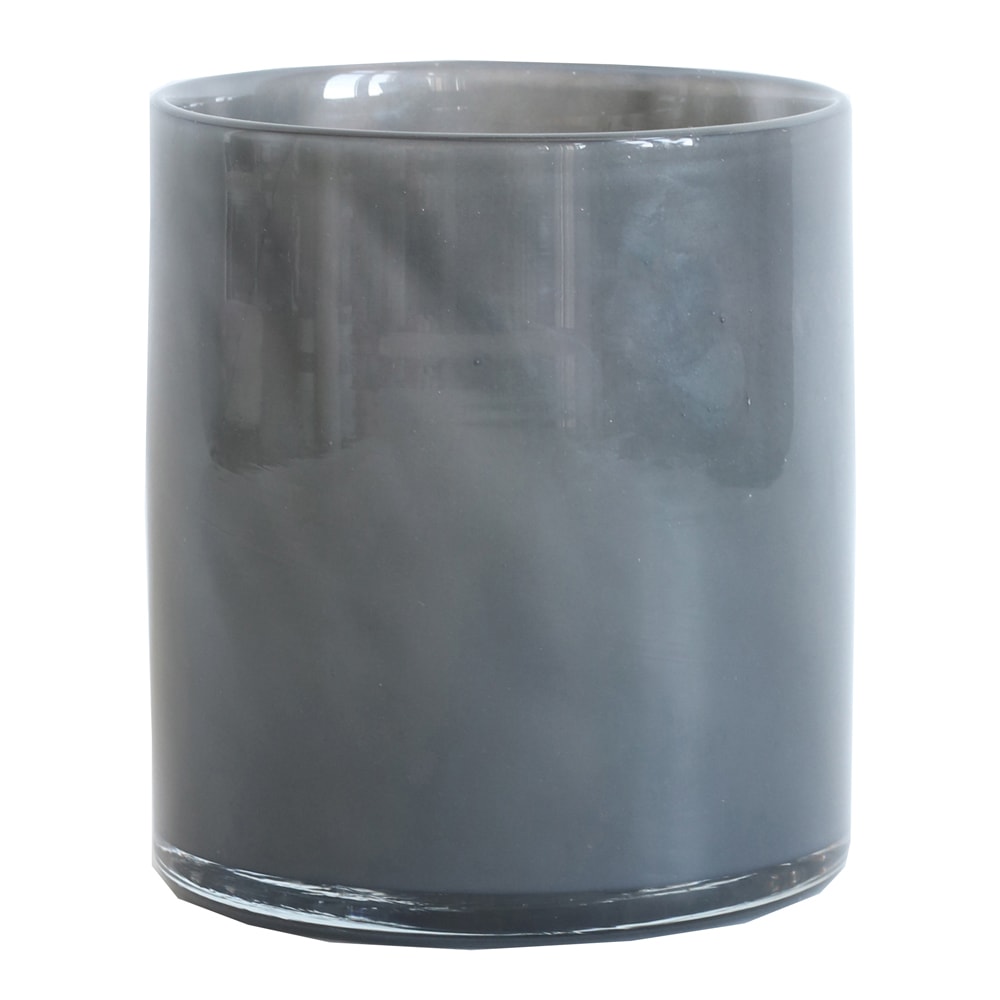 Lyric Ljuslykta Glas 12x14 cm Mörk Grå