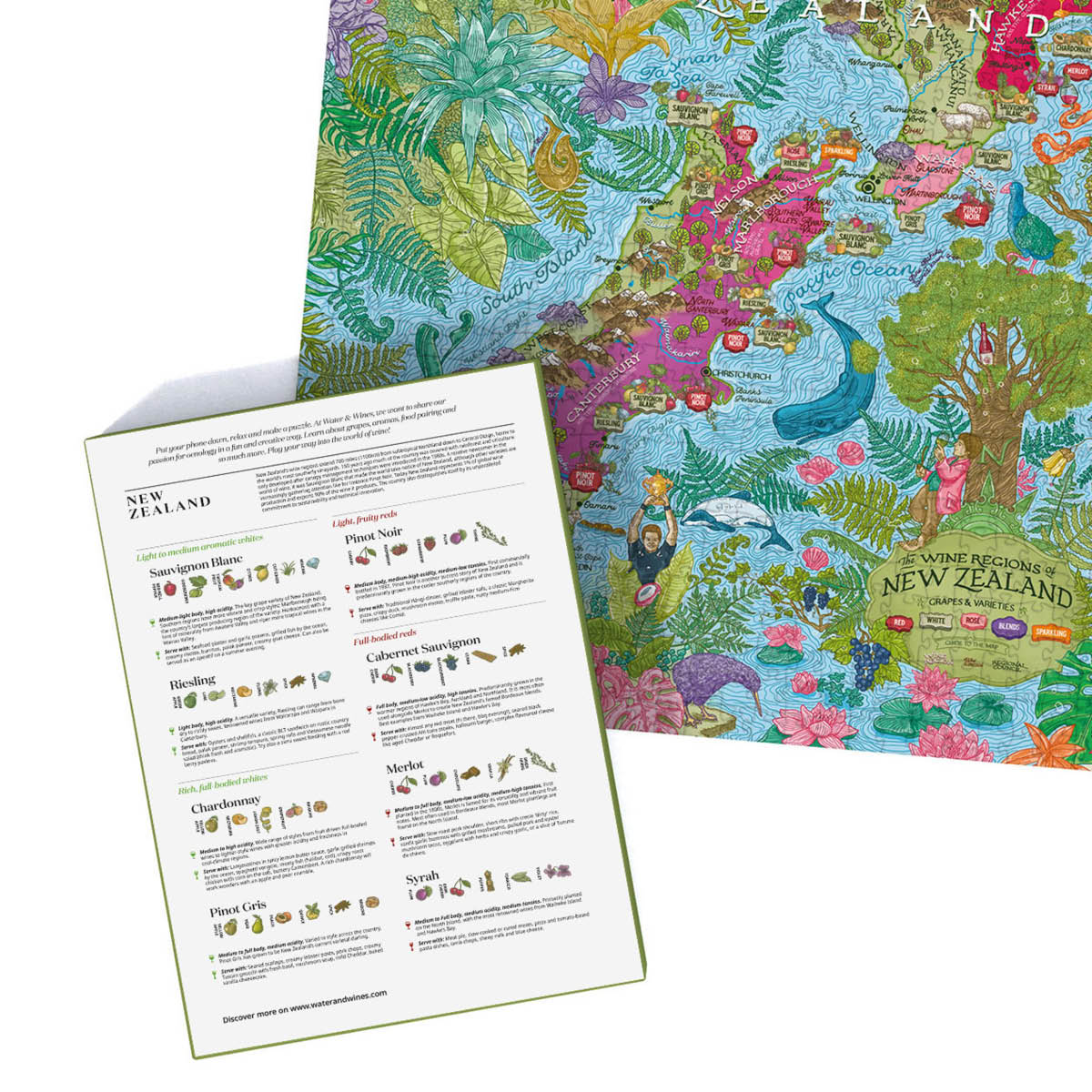 Vinpussel - Nya Zeeland 1000 bitar Grön