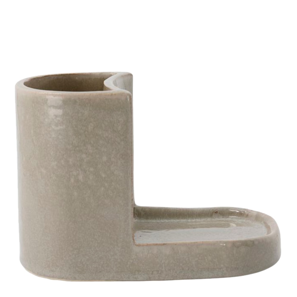 Datura Borste- och tvålhållare Shellish Gray