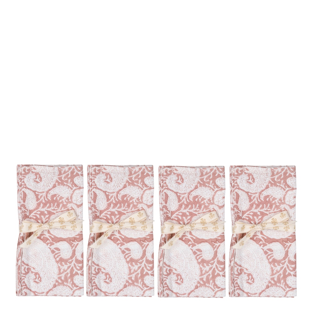 Big Paisley Servett 4-pack 50x50 cm Fuchsia Rose