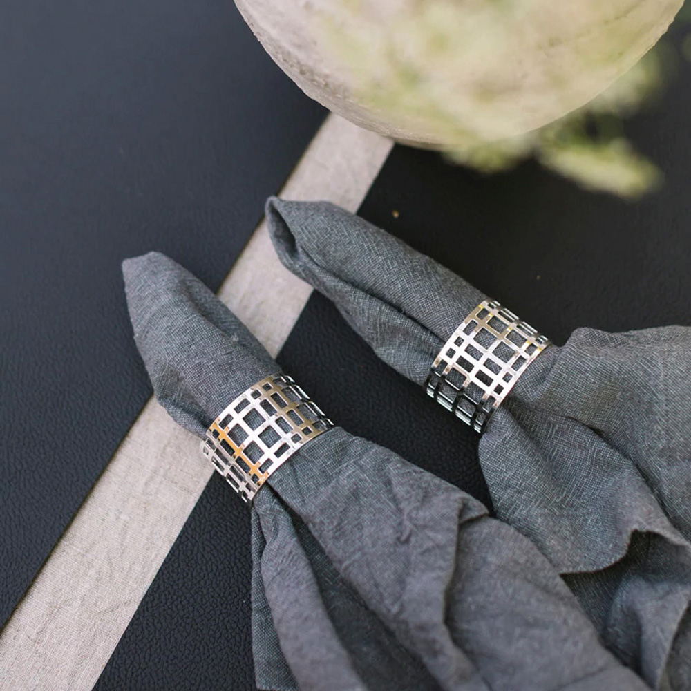 Servina Servettringar 4,5 cm 4-pack Silver