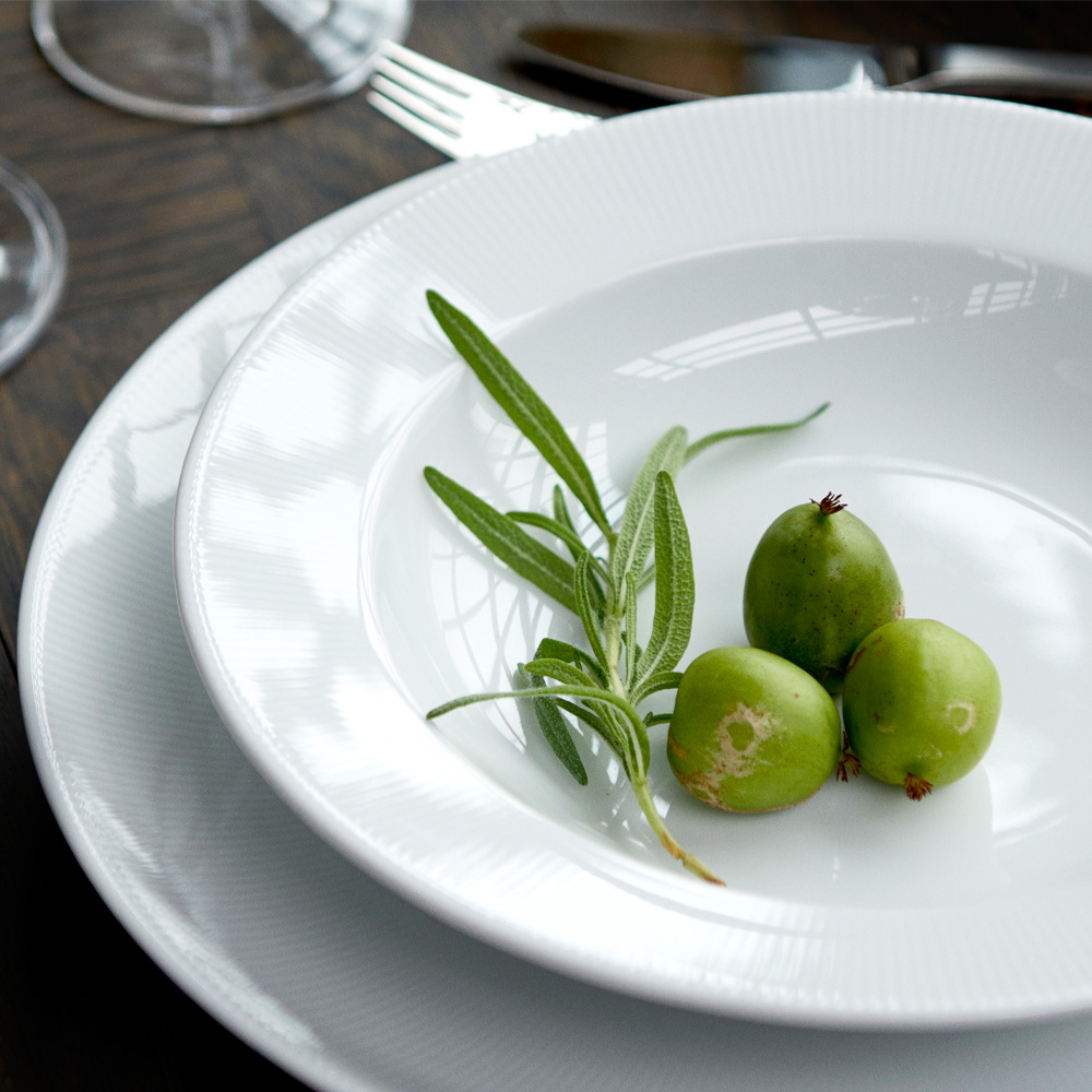 Eventail Tallrik djup 22 cm Vit