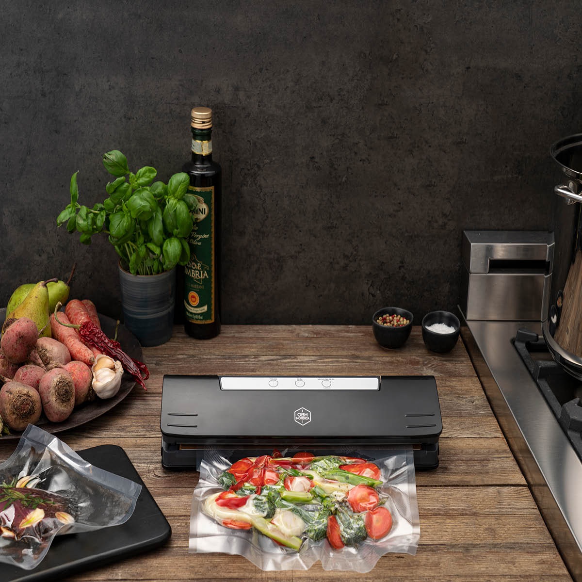 OBH Nordica Vakuumförseglare Compact Fresh Svart