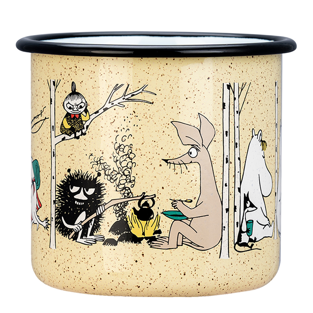 Mumin Emaljmugg Campers 8 dl Gul