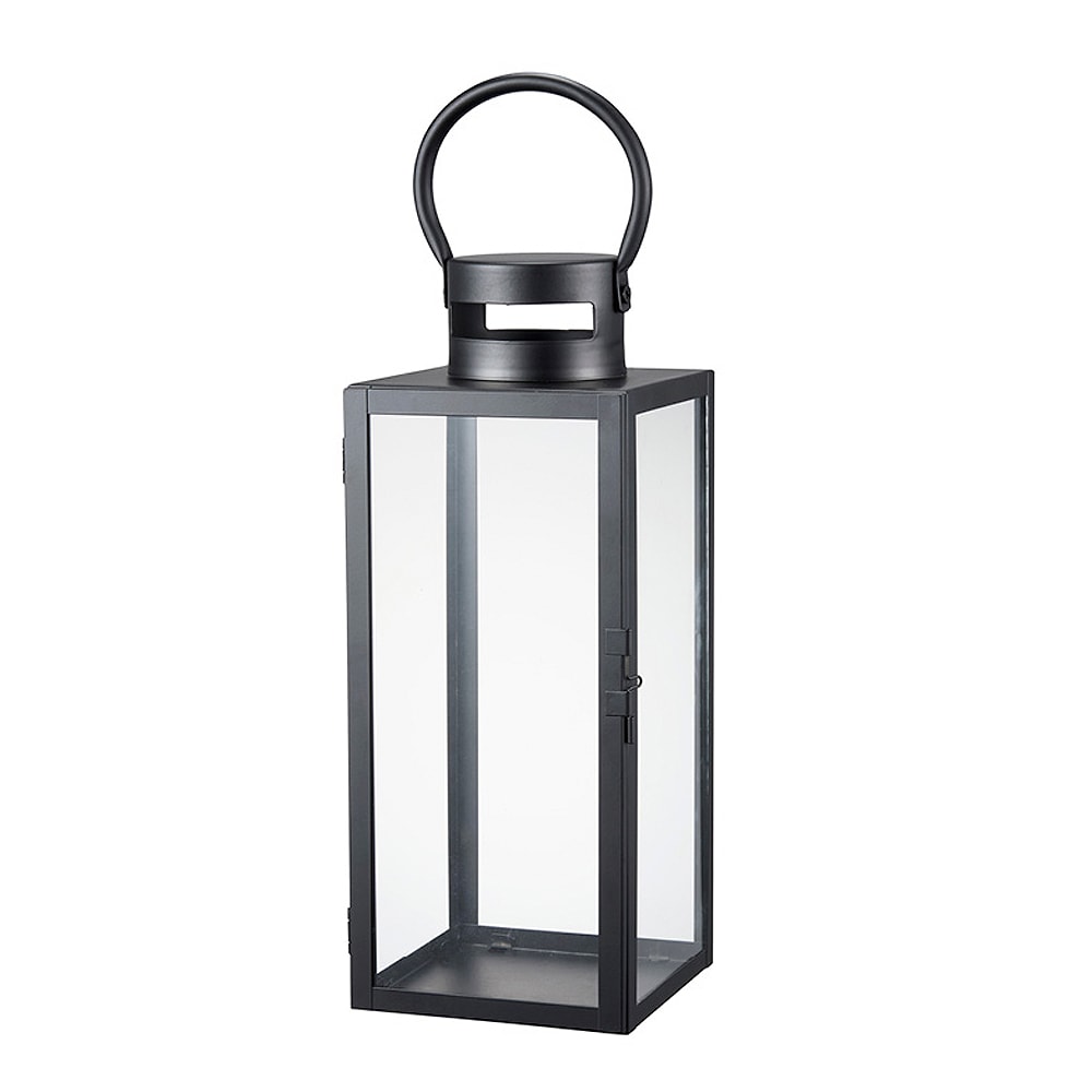 Lykta Svart Metall 31 cm