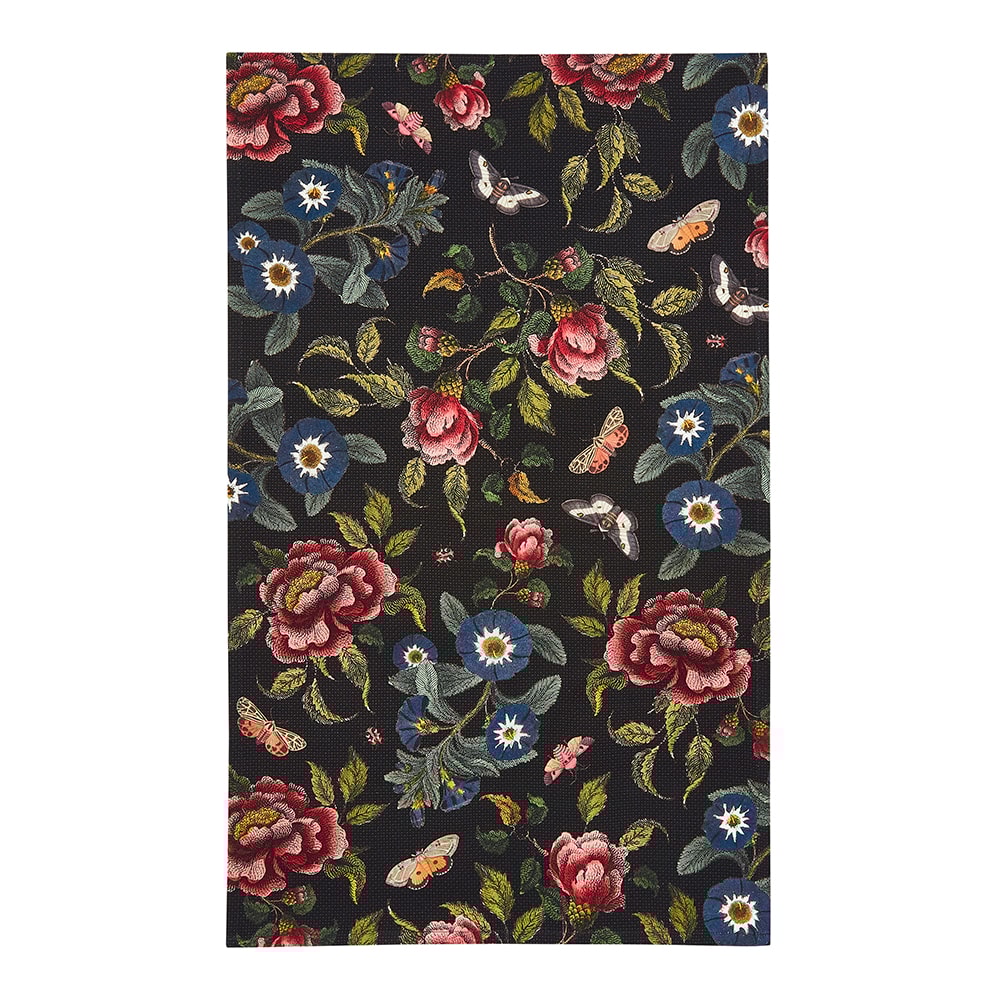 Creatures of Curiosity Kökshandduk 45x74 cm Svart/Blommig
