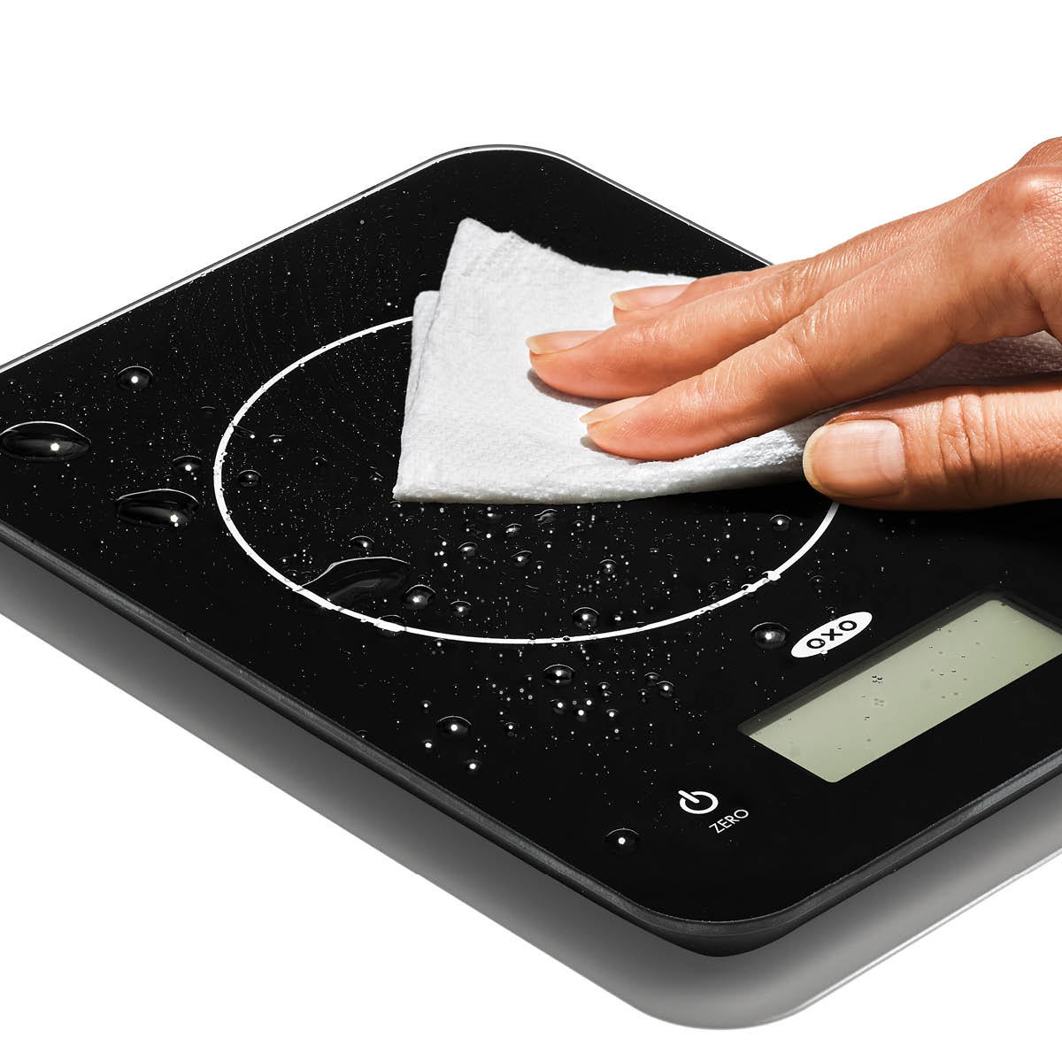 Köksvåg glas 21,5 cm Svart