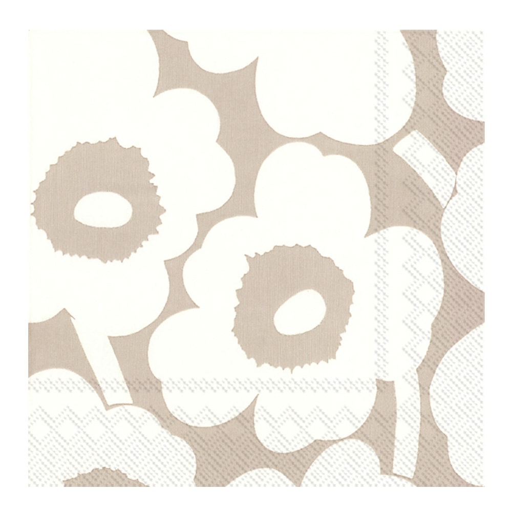 Servett Marimekko Unikko 33x33cm 20-pack Beige/Vit