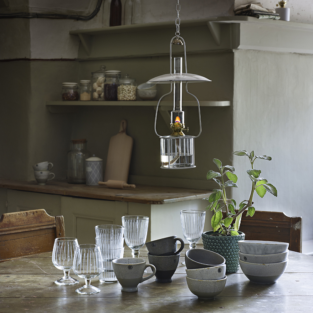 Fotogenlampa Rak Stor Glas Klar