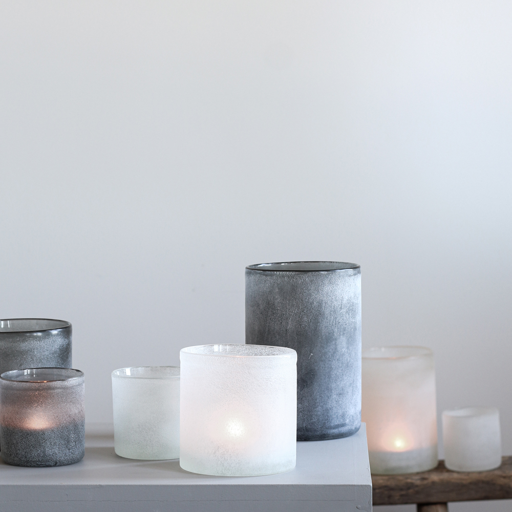 Frost Ljuslykta 13x19 cm Vit