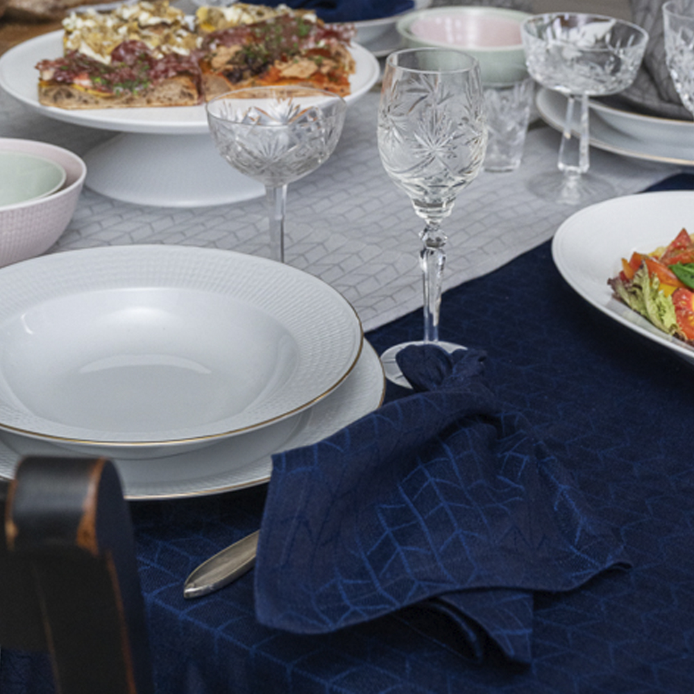 Swedish Grace Tygservett 45x45 cm Midnatt