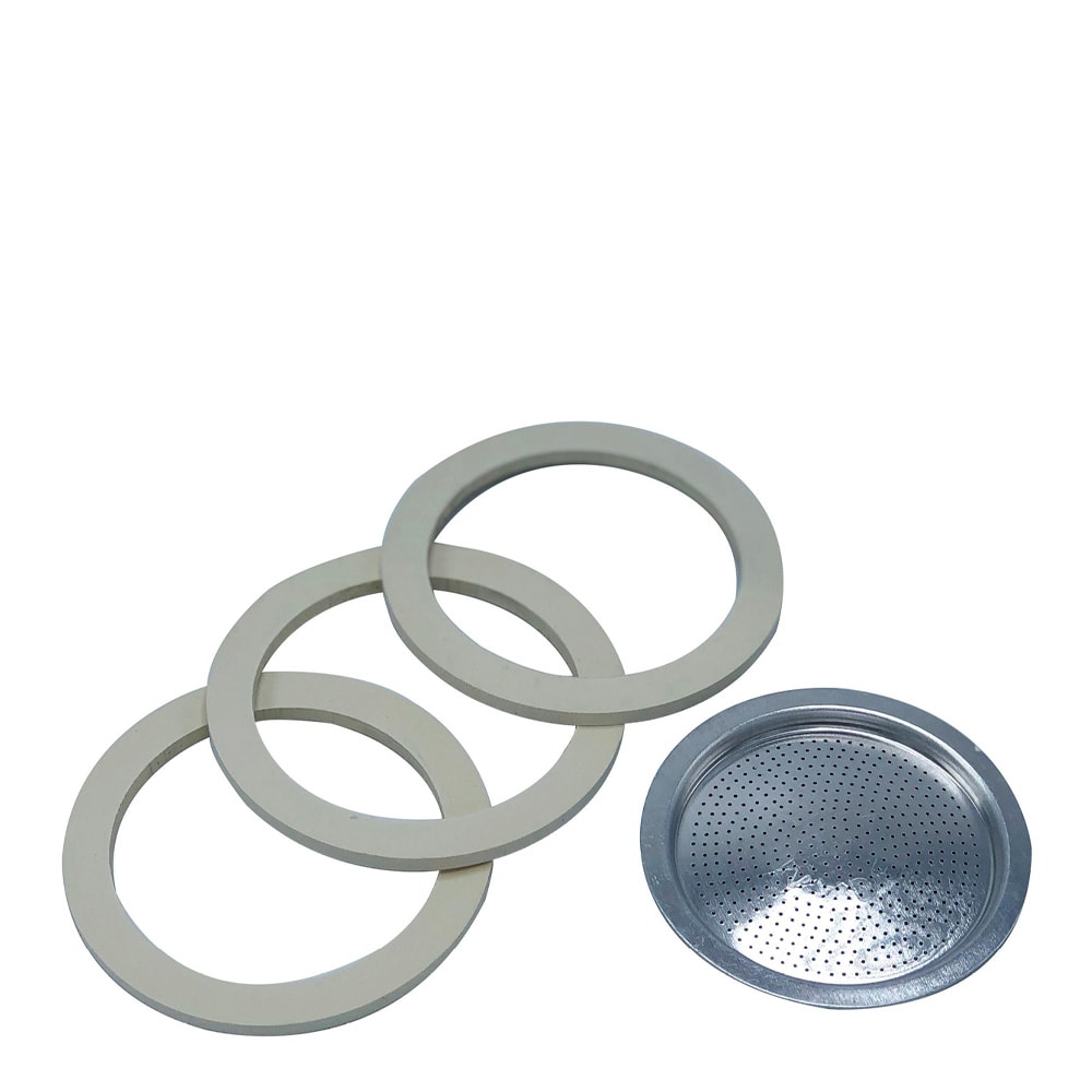 Moka Express Packning & Filterplatta 4 Koppar Grå