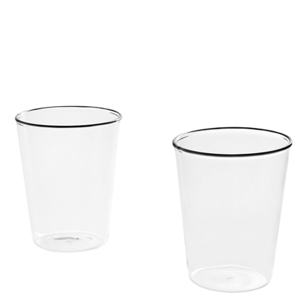 Rim Glas 30 cl 2-pack Klar med Svart rand