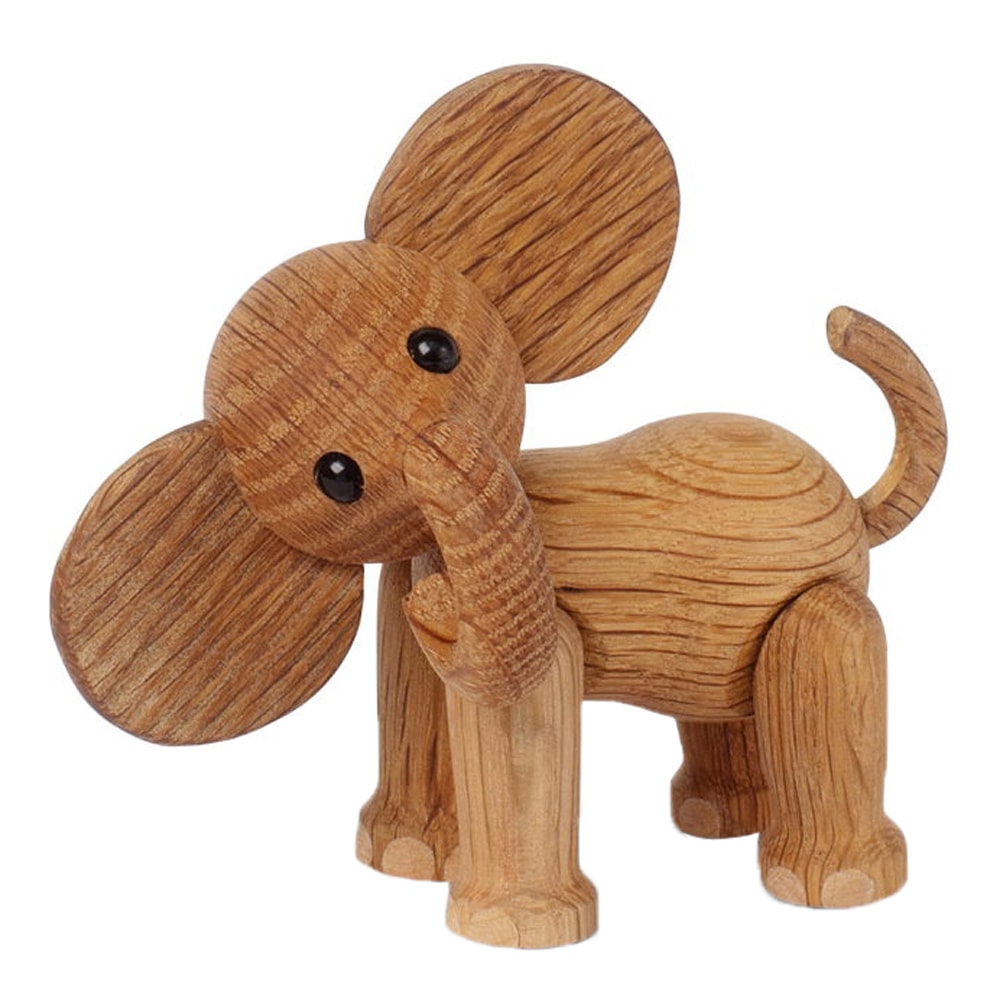 Ella Elefant Baby Trädekoration 9 cm Ek/Lönn