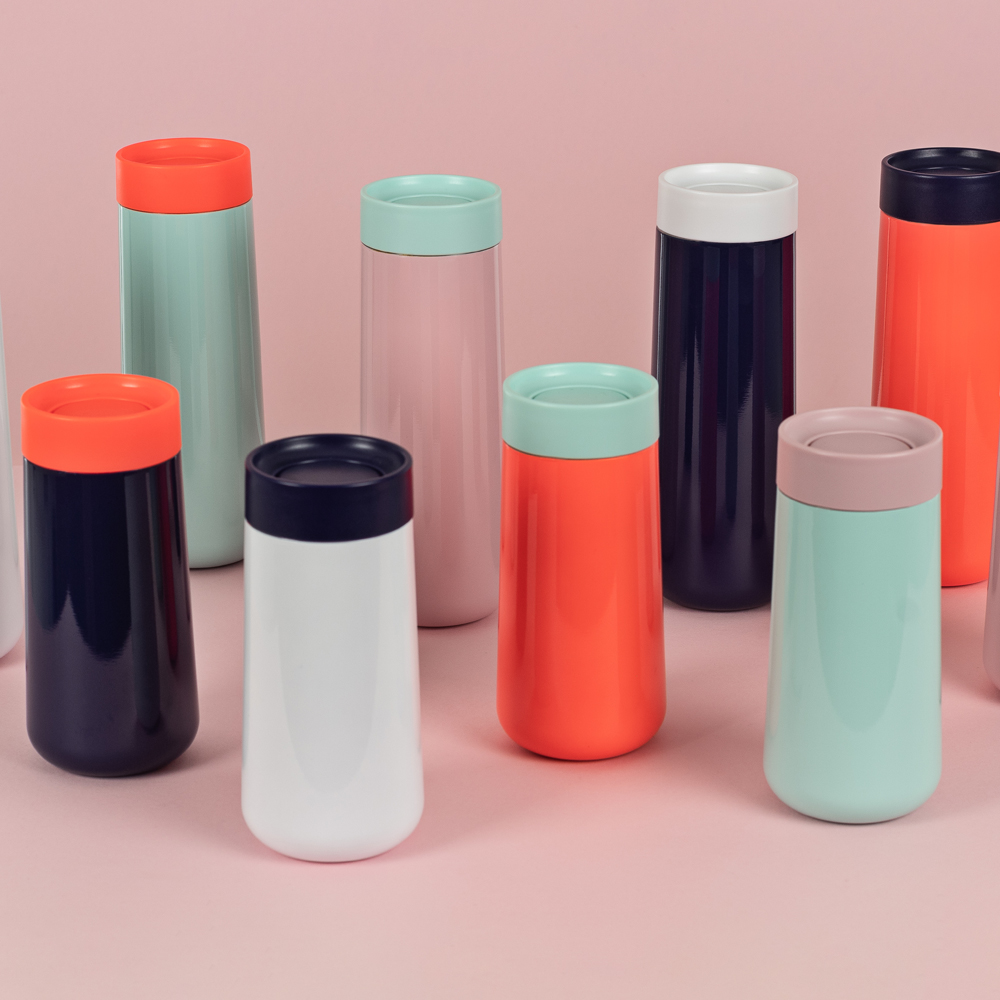 Skittle Travel Mug 24cl Mint & Pink