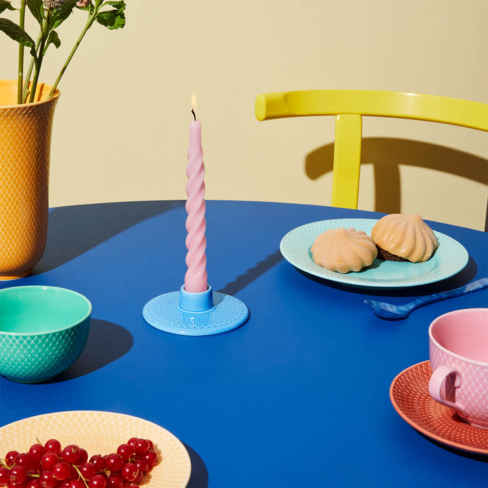 Rhombe Color Ljusstake 3 cm Blå