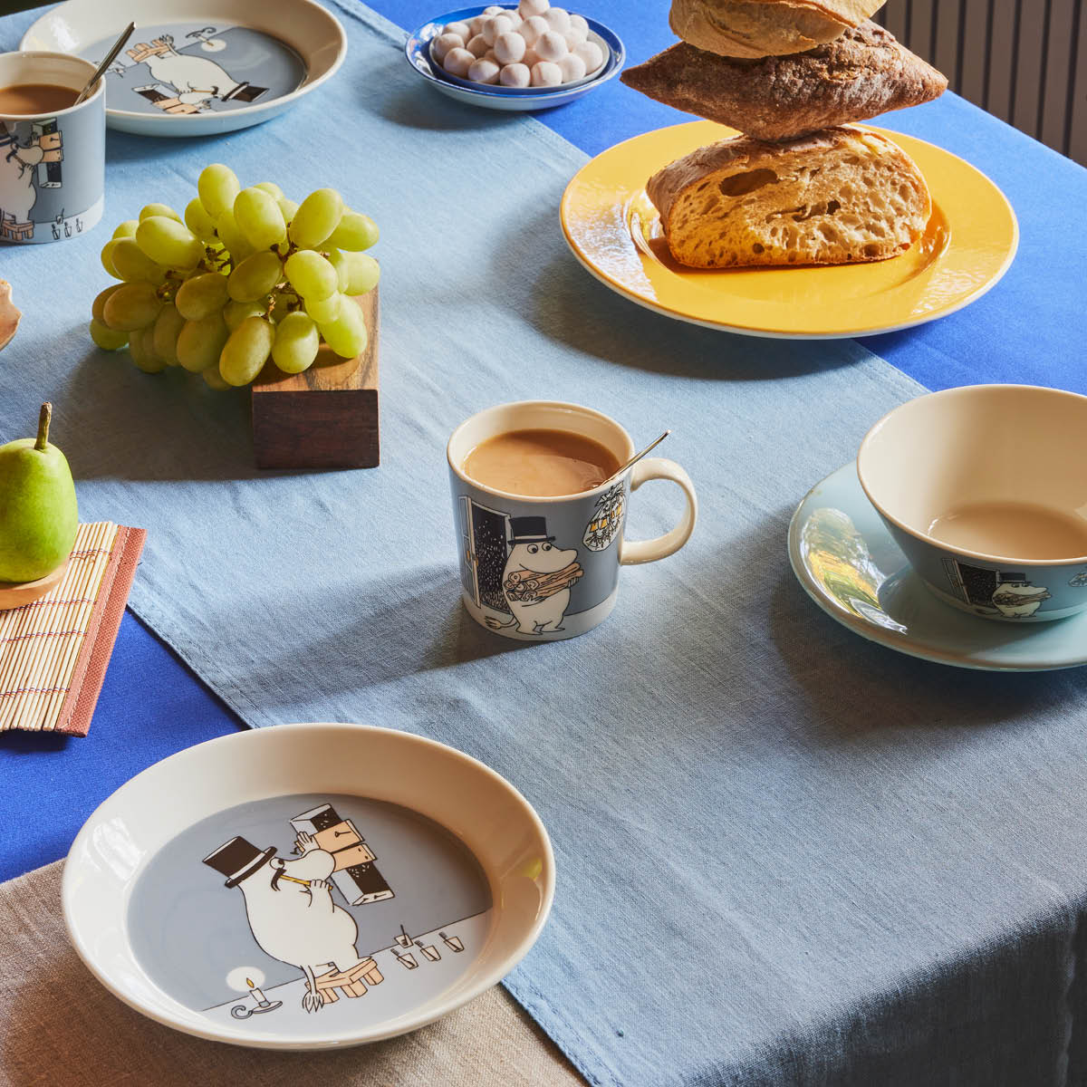 Mumin Tallrik Muminpappa Grå