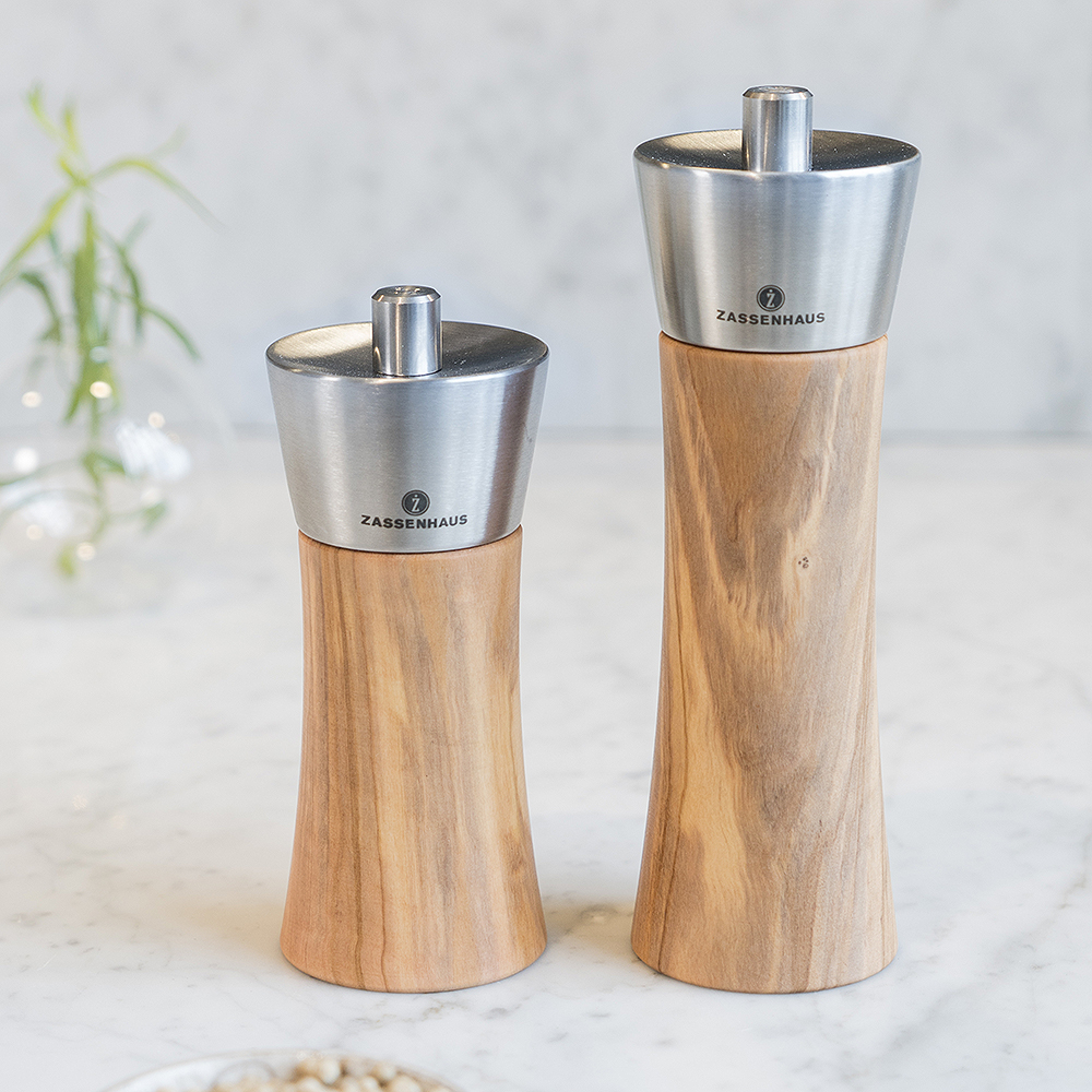 Augsburg Saltkvarn 18 cm Rostfri/Olivträ