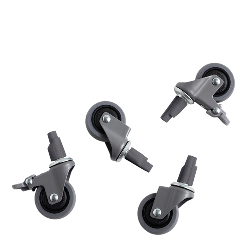 HAY Colour Crate Hjul till förvaringslåda Large 4-pack Grå