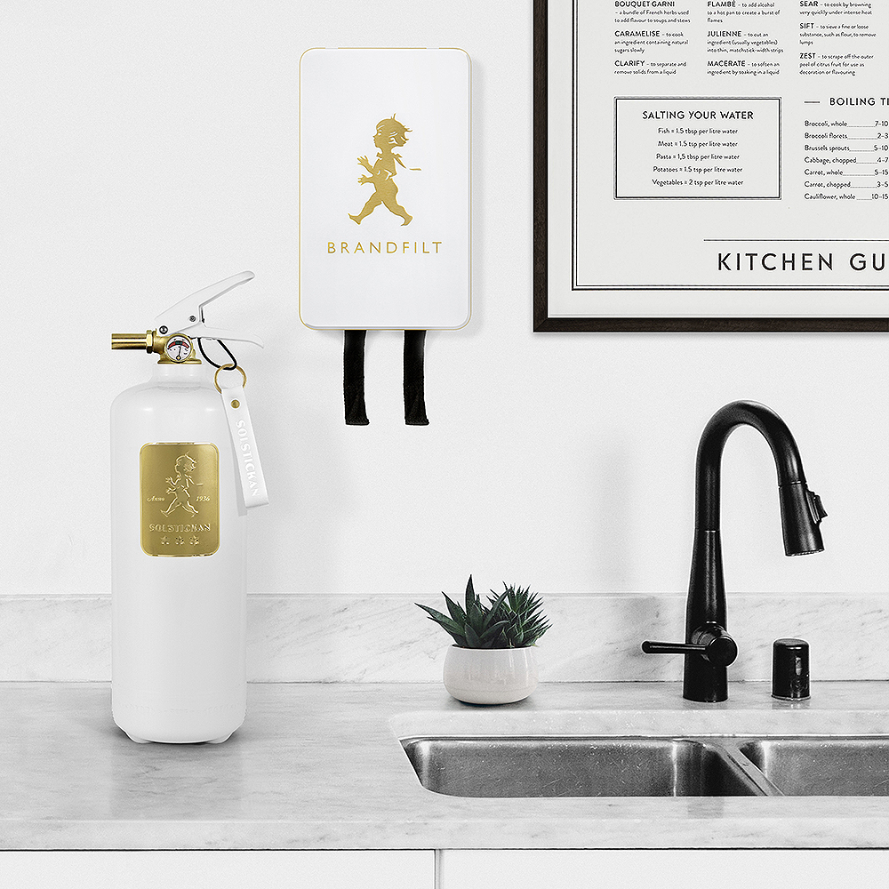 Solstickan Brandsläckare 2 kg Vit/Guld