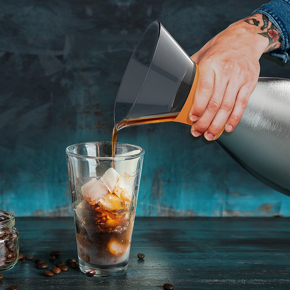 Pour Over Bryggare 1 L Silver/Svart