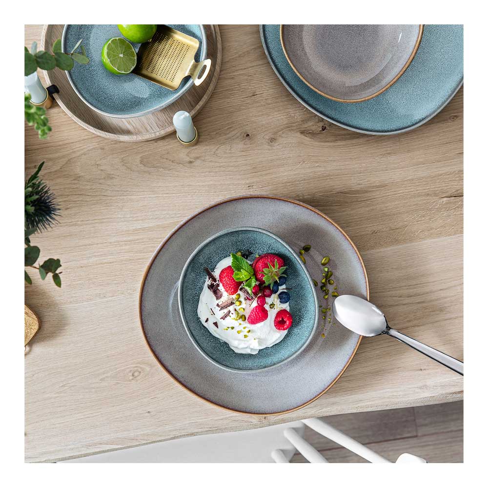 Lave beige Skål flat 28 cm