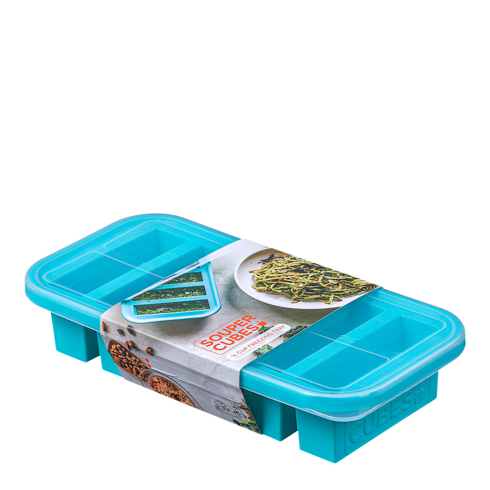 Matförvaring och Lock Silikon Half-cup 6x125 ml Blå