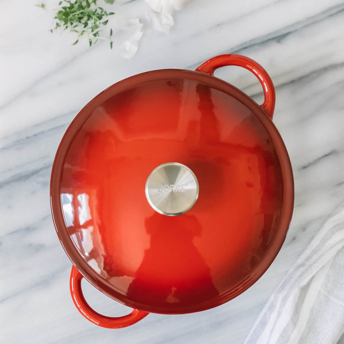 Gjutjärnsgryta 4 liter Röd