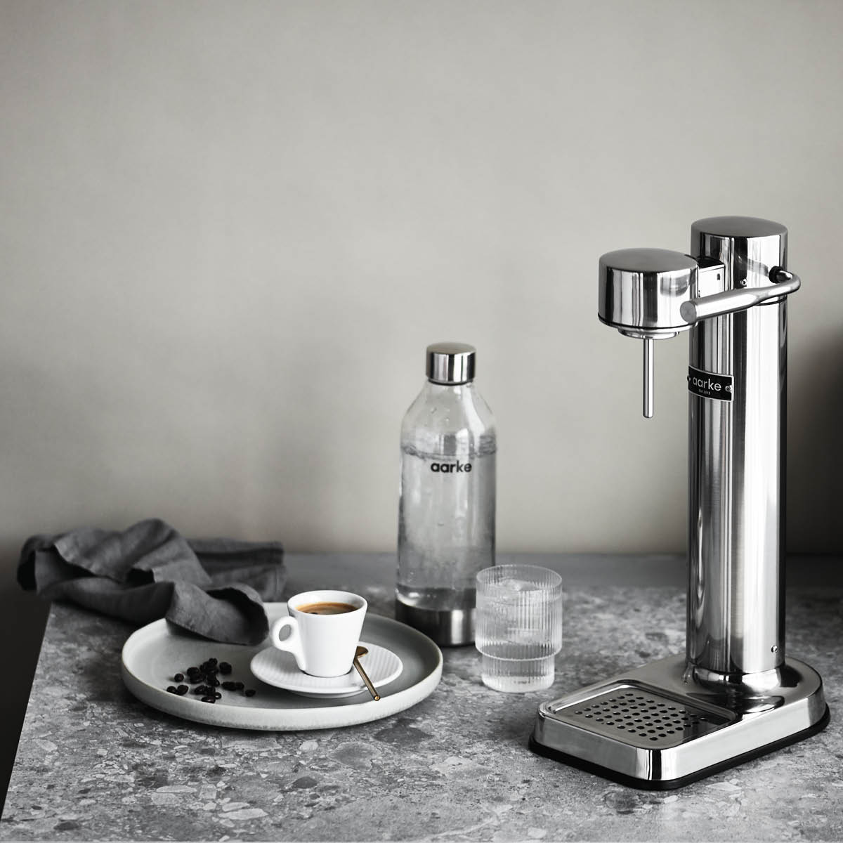 Aarke Carbonator 3 Kolsyremaskin Polerad Stål